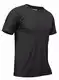 TACVASEN Funktionsshirt Herren UPF 50+ Sportshirt Kurzarm Atmungsaktiv Schnelltrocknendes Tshirt Sommer, Schwarz, M