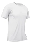TACVASEN Herren Rash Guard Funktionsshirt Kurzarm Weiß