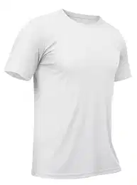 Herren Rash Guard Shirts Running Funktionsshirt Kurzarm Rundhalsausschnitt Quick Dry T-Shirt, Weiß, M