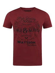 riverso Herren T-Shirt RIVLeon Rundhals O-Neck Kurzarm Tee Shirt Regular Fit Rot