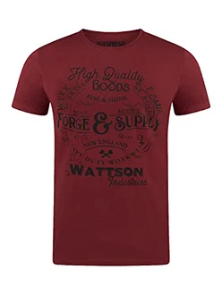 riverso Herren T-Shirt RIVLeon Rundhals O-Neck Kurzarm Tee Shirt Regular Fit Rot