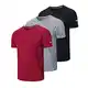 HUAKANG 3er Pack Sport Tshirts Herren Funktionsshirt Sportshirt Schnelltrocknend Atmungsaktiv Sport Shirt Männer Laufshirt Kurzarm Trainingsshirt Herren(520-Black Gray Red-M)