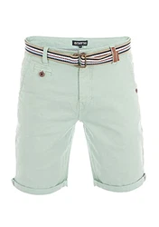 riverso Herren Chino Shorts RIVKlaas Regular Fit Gürtel Bermuda Kurze Hose (19400) Middle Green