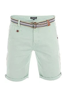 riverso Herren Chino Shorts RIVKlaas Regular Fit Gürtel Bermuda Kurze Hose (19400) Middle Green