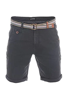riverso Herren Chino Shorts RIVKlaas Regular Fit Gürtel Bermuda Kurze Hose (19400) Dark Grey (23400)