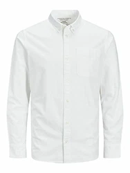 Jack & Jones Langarmhemd Style BROOK OXFORD Weiß