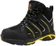 DKMILY DRY Wasserdicht Sicherheitsstiefel S3 SRC WR Sicherheitsschuhe Herren Arbeitsstiefel Stahlkappe Arbeitsschuhe Bauschuhe(Schwarz Gelb,43.5)