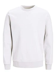 JACK & JONES Herren JJEBASIC Sweat Crew Neck NOOS 12181903 Weiß (12181903)