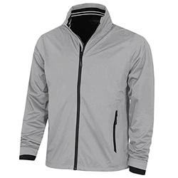 Calvin Klein Herren Kragen Details wasserdichte Golfjacke Silber/Schwarz