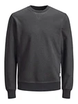 JACK & JONES Herren Basic Sweatshirt JJEBASIC 12181903 Asphalt