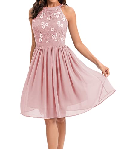 One Shoulder Sommerkleid – Asymmetrisch, Mit Rüschen, Knielang, Elegant
