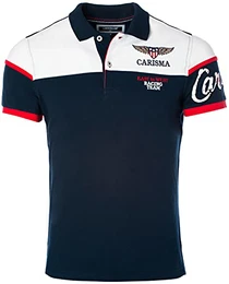 Kurzarm Poloshirt für Herren M, Navy 100% Baumwolle • Herren Polo Shirt mit Stickerei • Regular Fit Shirt mit angenehmen Büro und Freizeit