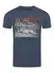 riverso Herren T-Shirt RIVCharly Fotodruck Rundhals Kurzarm Tee Shirt Regular Baumwolle Tierdruck Blau M, Größe:M, Farbe:Blau (AJD)