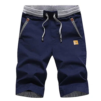 HCSS Kurze Hosen Herren Sommer Sporthose Chino Gummizug Navy Blau