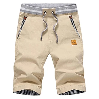 HCSS Kurze Hosen Herren Sommer Sporthose Chino Gummizug HCSS Kurze Hosen Herren Sommer Sporthose Chino Gummizug