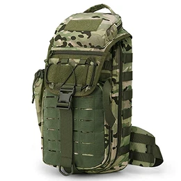 Taktische Umhängetasche MOLLE Side Bag Umhängetasche Militär Sling Crossbody Bag mit Wasserflasche Halter
