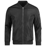 YOUTHUP Herren Leichte Jacke Langarm Bomberjacke Sportjacke Casual Übergangsjacke Blau