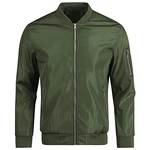 YOUTHUP Herren Leichte Jacke Langarm Bomberjacke Sportjacke Casual Übergangsjacke Grün