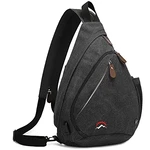 KAKA Sling Bag Crossbody Rucksack Schwarz
