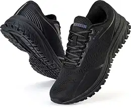 Laufschuhe Herren Sportschuhe Straßenlaufschuhe Sneaker Joggingschuhe Turnschuhe Running Shoes Men Fitnessschuhe Gym Traillauf Schuhe Outdoor Leichte Atmungsaktiv Schwarz 43 EU