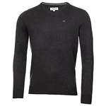 Calvin Klein Herren V-Ausschnitt Soft Cotton Pullover Charcoal Marl Calvin Klein Herren V-Ausschnitt Soft Cotton Pullover Charcoal Marl