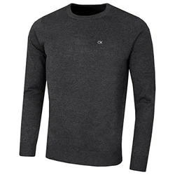 Calvin Klein Herren mit Rundhalsausschnitt Sweater Charcoal Marl