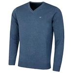 Calvin Klein Herren V-Ausschnitt Soft Cotton Pullover Denim Marl