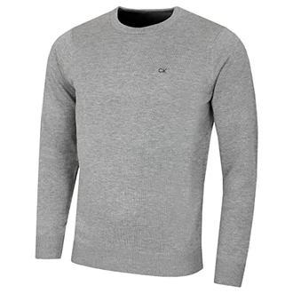 Calvin Klein Herren mit Rundhalsausschnitt Sweater Grau