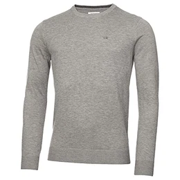 Herren mit Rundhalsausschnitt Sweater - Grau Marl - M
