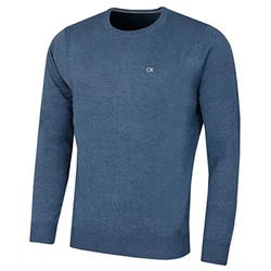 Calvin Klein Herren mit Rundhalsausschnitt Sweater Denim Marl