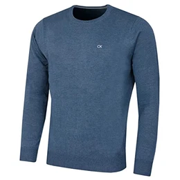 Herren mit Rundhalsausschnitt Sweater - Denim Marl - M