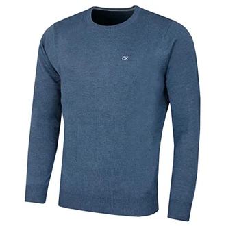 Calvin Klein Herren mit Rundhalsausschnitt Sweater Denim Marl