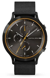 Berlin, Chronograph Black Orange mit Armband Mesh Black