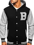 BOLF Herren Baseballjacken Bomberjacke Übergangsjacke Sportjacke J.Style [1A1] Schwarz (1A1)
