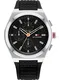 Tommy Hilfiger Multi Zifferblatt Quarz Uhr für Herren mit Schwarzes Silikonarmband - 1791898