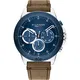 Tommy Hilfiger Multi Zifferblatt Quarz Uhr für Herren mit Braunes Lederarmband - 1791895