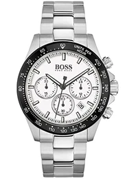Chronograph Quarz Uhr für Herren mit Silbernes Edelstahlarmband - 1513875