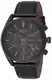 BOSS Chronograph Quarz Uhr für Herren mit Schwarzes Lederarmband - 1513880