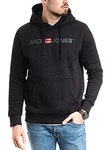 JACK & JONES Herren Hoodie mit Kapuze mit Logo Black