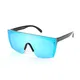 FEISEDY Übergroße Randlose Verspiegelte Sonnenbrille für Damen Klassische Flat Top Shield Sonnenbrille Herren UV400 Schutz B2761