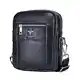 BAIGIO Umhängetasche Leder Herren Herrentasche Schultertasche Ledertasche für Reise Arbeit Business Alltagsleben (Schwarz)