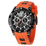 SAPPHERO Herren Uhr Quarzwerk 3ATM Multifunktional Design Sportliches Lässig Business Geschenk Uhren Orange