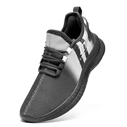 Herren Sneaker Schuhe Laufschuhe Turnschuhe Joggingschuhe Sportschuhe Freizeitschuhe Männer Leichtgewichts Atmungsaktiv rutschfeste Sohle Walkingschuhe,Grau 43 EU