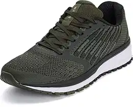 Unisex Laufschuhe Herren Damen Hallenschuhe Turnschuhe Sneakers Männer Sportschuhe Straßenlaufschuhe Atmungsaktiv Joggingschuhe Fitness Schuhe Armee Grün Größe 43