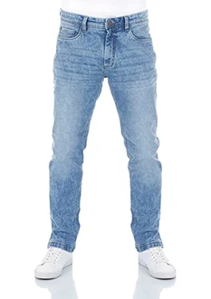 Riverso Herren Jeans Hose RIVChris Straight Fit Jeanshose Light Blue Denim
