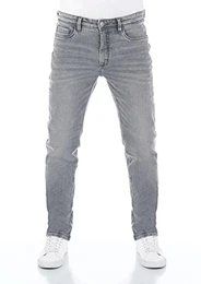 Jeans Herren Stretch lang Straight Fit RIVChris Jeanshose Hose Grau w34, Farbe:Grey Denim (23000), Größe:34W/34L