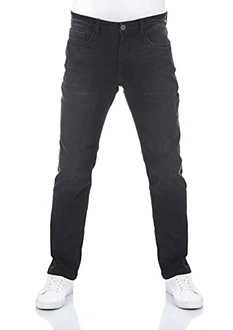 Riverso Herren Jeans Hose RIVChris Straight Fit Jeanshose Schwarz (24000)