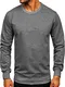 BOLF Herren Sweatshirt Pullover Sweater Pulli Langarmshirt Longsleeve Freizeit Sport Fitness Outdoor Basic Casual Style B10001 Anthrazit M [1A1]