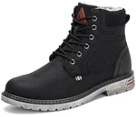 Mishansha Winterschuhe Herren Winterstiefel Wasserdicht Outdoor Boots Schwarz