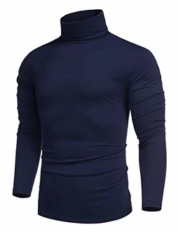 COOFANDY Rollkragenpullover Herren Langarmshirt Marine COOFANDY Rollkragenpullover Herren Langarmshirt Marine
